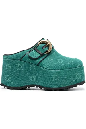 Marine Serre Mules Regenerated en jean