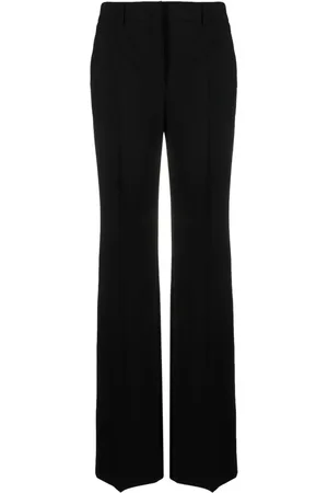 Alberta Ferretti Pantalon en laine vierge à coupe droite