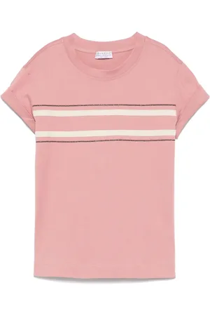 Brunello Cucinelli T-shirt à ornements métalliques