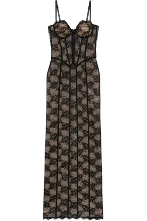 GIUSEPPE DI MORABITO Robe longue en dentelle fleurie