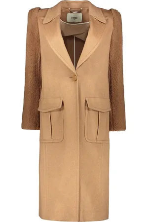 Fendi Manteau à manches en poil de camel