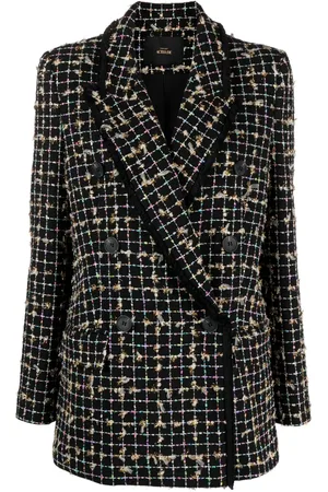 Twin-Set Blazer en tweed à boutonnière croisée