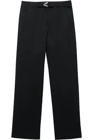 Alexander McQueen Pantalon de costume à taille ceinturée