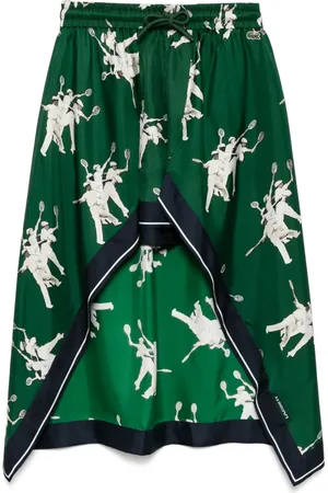 Lacoste Short en soie à imprimé léger
