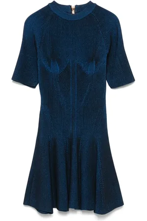 Balmain Robe en maille côtelée