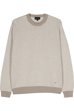 Emporio Armani Pull nervuré à rayures