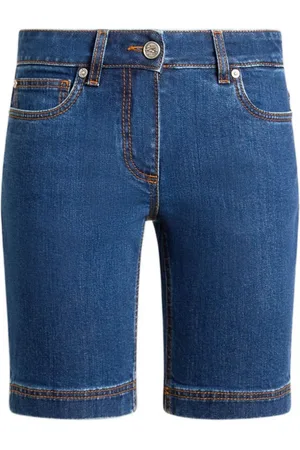 Etro Short en jean à broderies