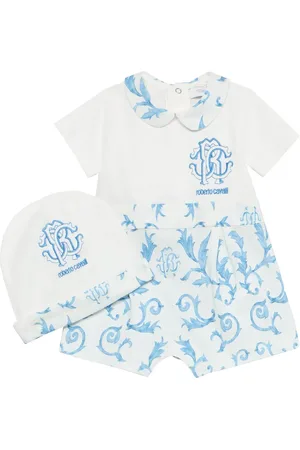 Roberto Cavalli Barboteuse à logo brodé
