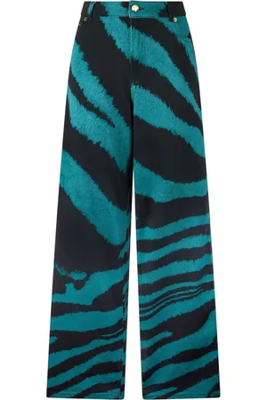 Roberto Cavalli Pantalon à imprimé Zebra Tribute