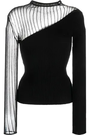 Patrizia Pepe Pull asymétrique à effet de transparence