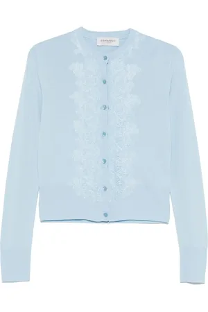 Ermanno Firenze Cardigan à détail en dentelle