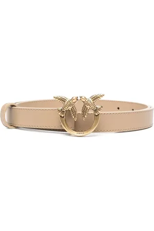 Pinko Ceinture en cuir à plaque logo