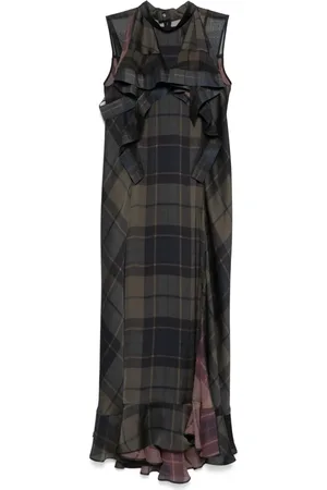 SACAI Robe à carreaux