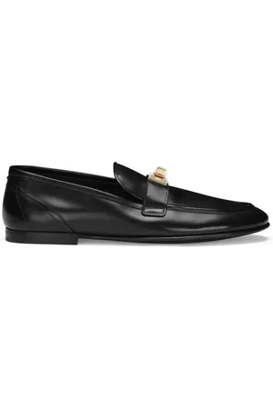 Dolce & Gabbana Mocassins en cuir à plaque logo
