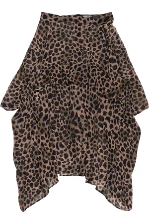 Bimba y Lola Jupe asymétrique à imprimé léopard