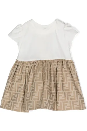 Fendi Robe en coton à logo FF en jacquard