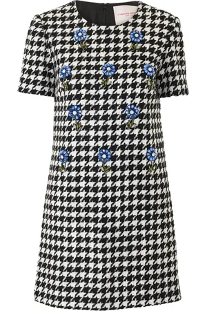 Carolina Herrera Robe courte à motif pied-de-poule