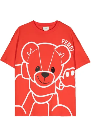 Fendi T-shirt en coton à imprimé Teddy Bear