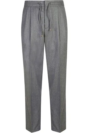 Brunello Cucinelli Pantalon à taille à lien de resserrage