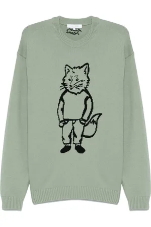 Maison Kitsuné Pull à motif Dressed Fox en intarsia