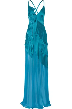 Alberta Ferretti Robe longue à détails appliqués