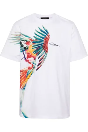 Roberto Cavalli T-shirt à imprimé perroquet