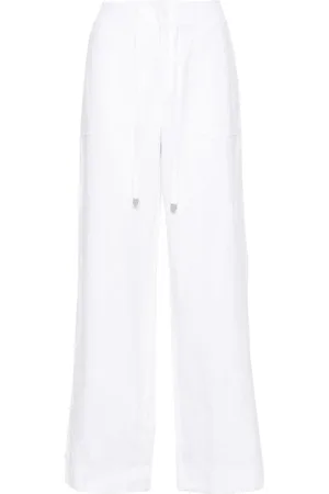 Ralph Lauren Pantalon en lin à lien de resserrage