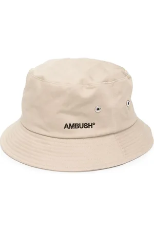 AMBUSH LOGO BUCKET HAT BEIGE BROWN