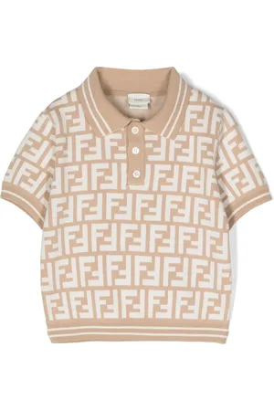Fendi Polo en maille à logo intarsia