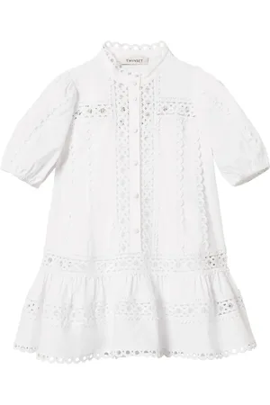 Twin-Set Robe courte à broderie anglaise