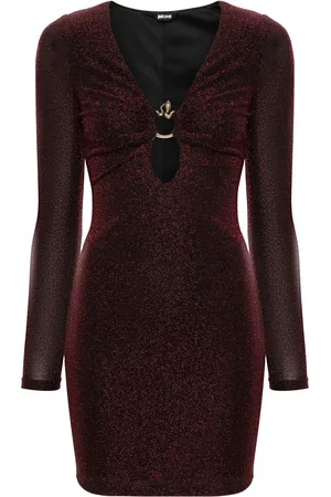 Roberto Cavalli Robe courte à détail de serpent
