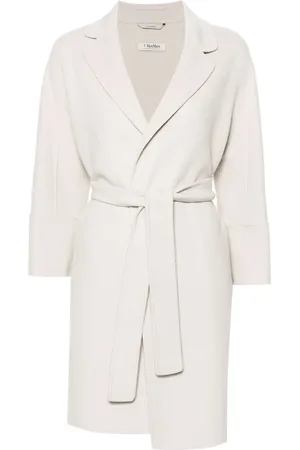 Max Mara Manteau en laine à taille ceinturée