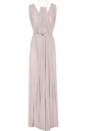 Elisabetta Franchi Robe longue plissée à dos-nu