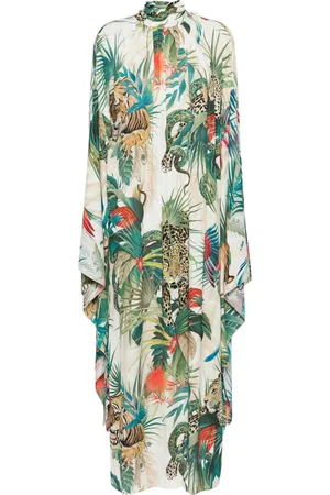 Roberto Cavalli Robe longue à imprimé jungle