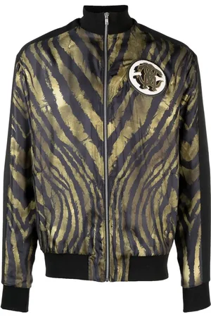 Roberto Cavalli Veste zippée à motif tigré