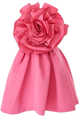 Carolina Herrera Robe courte à fleurs appliquées