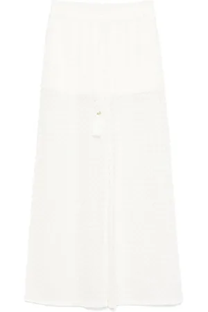 Twin-Set Pantalon droit en dentelle