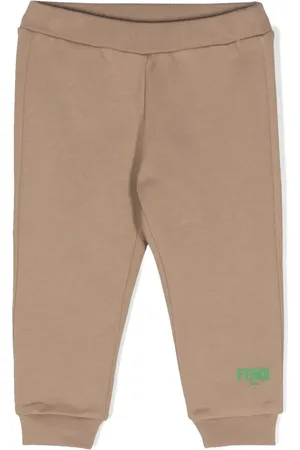 Fendi Pantalon de jogging en coton à logo imprimé