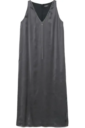 PESERICO SIGN Robe mi-longue à ornements Monili