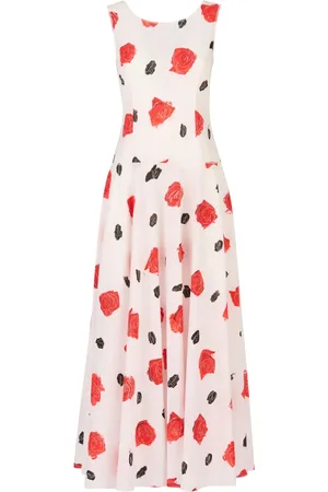 Marni Robe mi-longue à roses imprimées