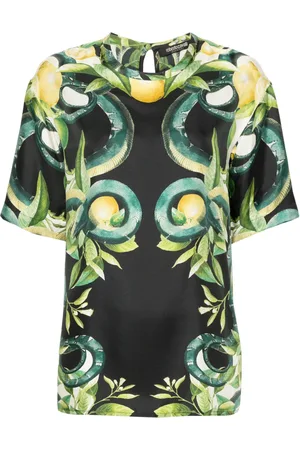 Roberto Cavalli Blouse en soie à imprimé citron