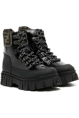 Fendi Bottines en cuir à semelle crantée