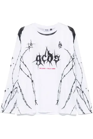 GCDS T-shirt à détails de clous logo