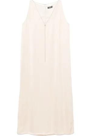 PESERICO SIGN Robe mi-longue à ornements métalliques