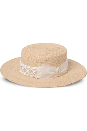 Borsalino Chapeau à design en paille tressée tressée