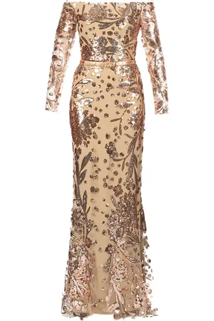 Elie saab Robe longue en tulle à broderies
