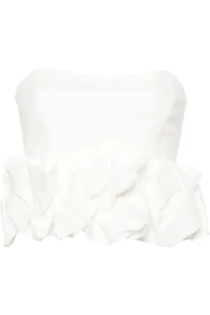 GENNY Blouse sans bretelles à fronces appliquées
