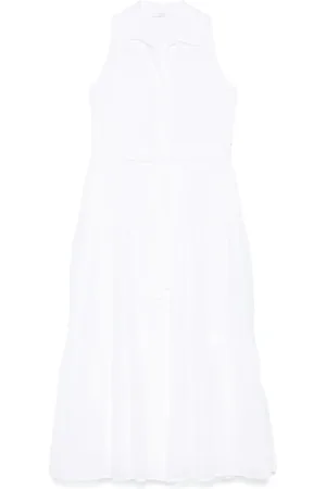 PESERICO SIGN Robe en coton à coupe mi-longue