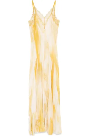 Elisabetta Franchi Robe longue à bordure en dentelle
