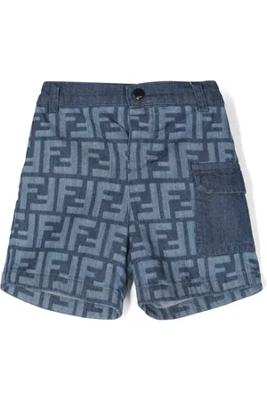Fendi Short en jean à imprimé FF